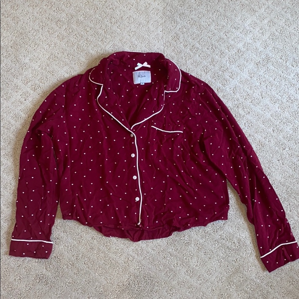 Rails silk heart pajama set